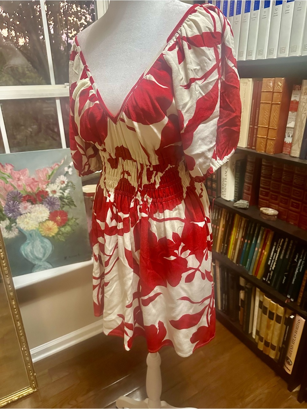 Faithful the brand flower dress with smoked waist XS 2-4